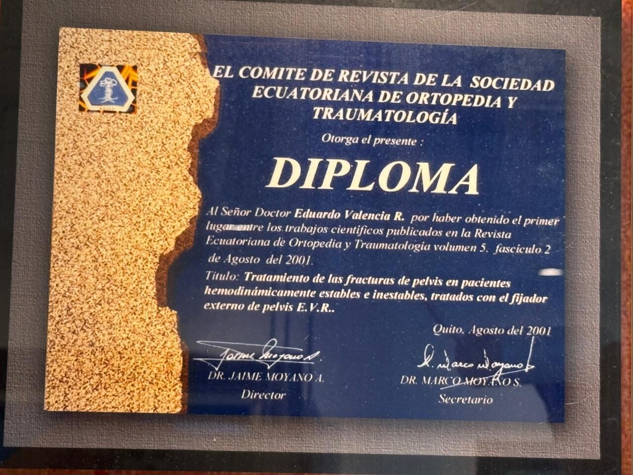 Primer lugar por el Fijador Externo EVR